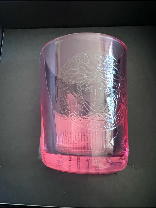 Versace Other - Versace Rosenthal Medusa blush pink etched Glass Votive Candle Holder